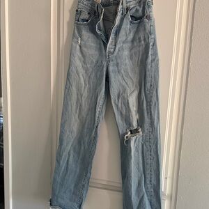 Levi’s rib cage straight size 26 light denim jeans